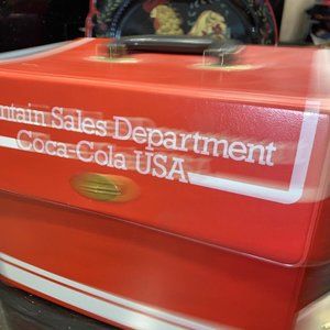 Cola Cola USA Fountain Sales Department Portable File Case. Excellent Condition